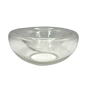 Vintage Poland Glass Double Wall Reversible Centerpiece Bowl / Vase MCM [Flaw]
